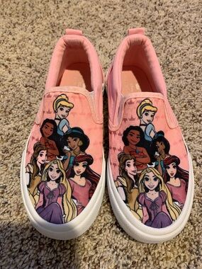 Girls' Pink Disney Princess Slip-On Sneakers